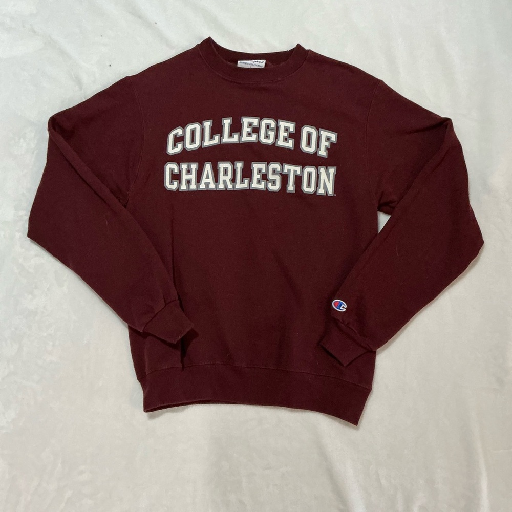 Champion Burgundy College of Charleston Crewneck
